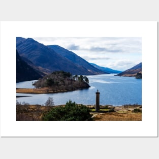 Glenfinnan Monument, Loch Shiel, Scotland Posters and Art